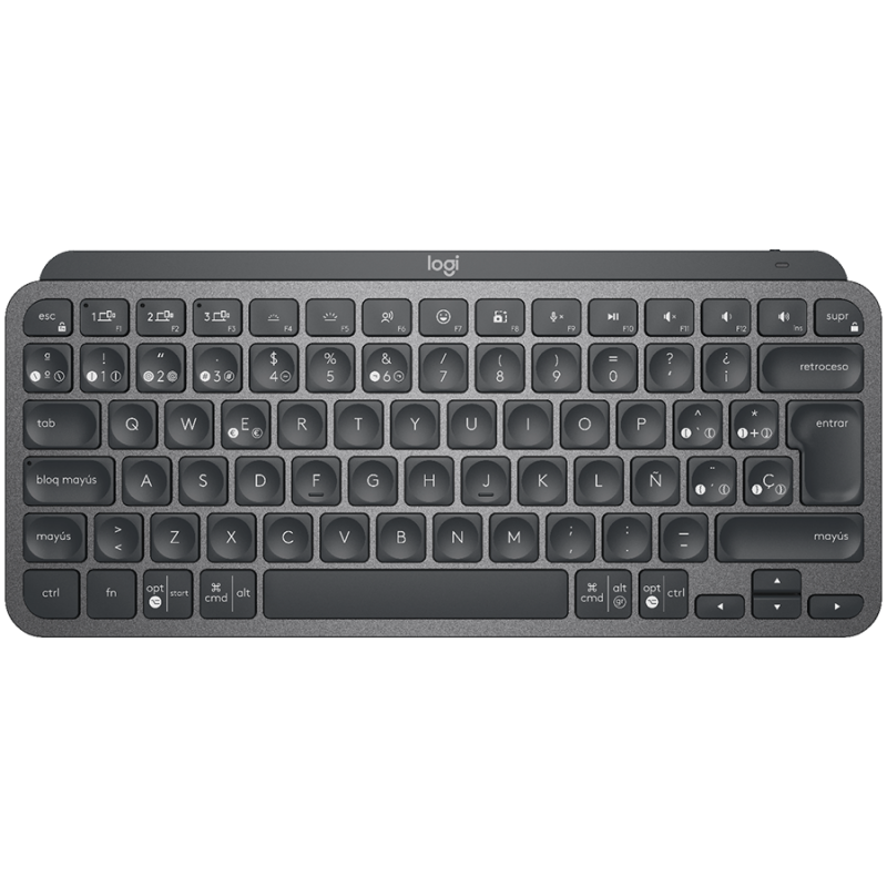 LOGITECH MX Keys Mini Minimalist Wireless Illuminated Keyboard - GRAPHITE - US INTL - 2.4GHZ/BT - INTNL, 920-010498