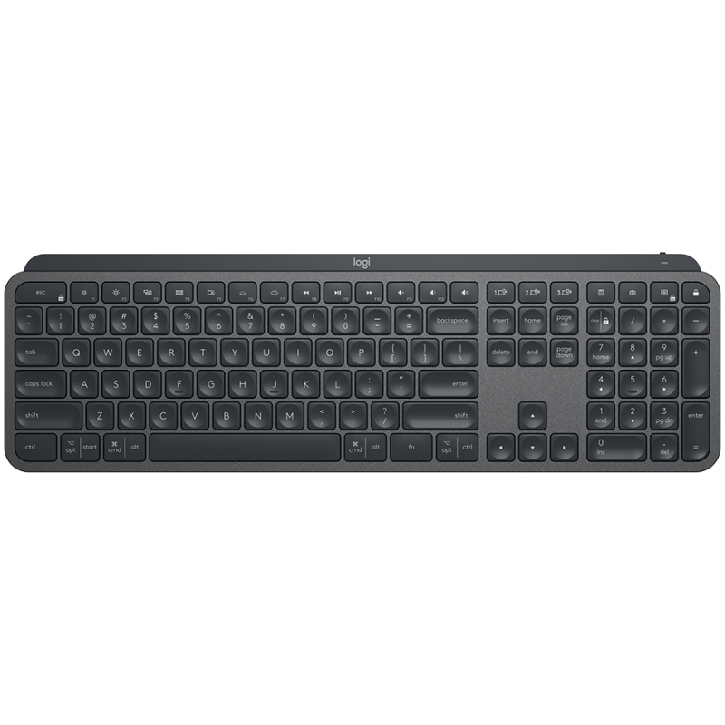 LOGITECH MX Keys S Plus Bluetooth Illuminated Keyboard with Palm Rest - GRAPHITE - US INT'L, 920-011589