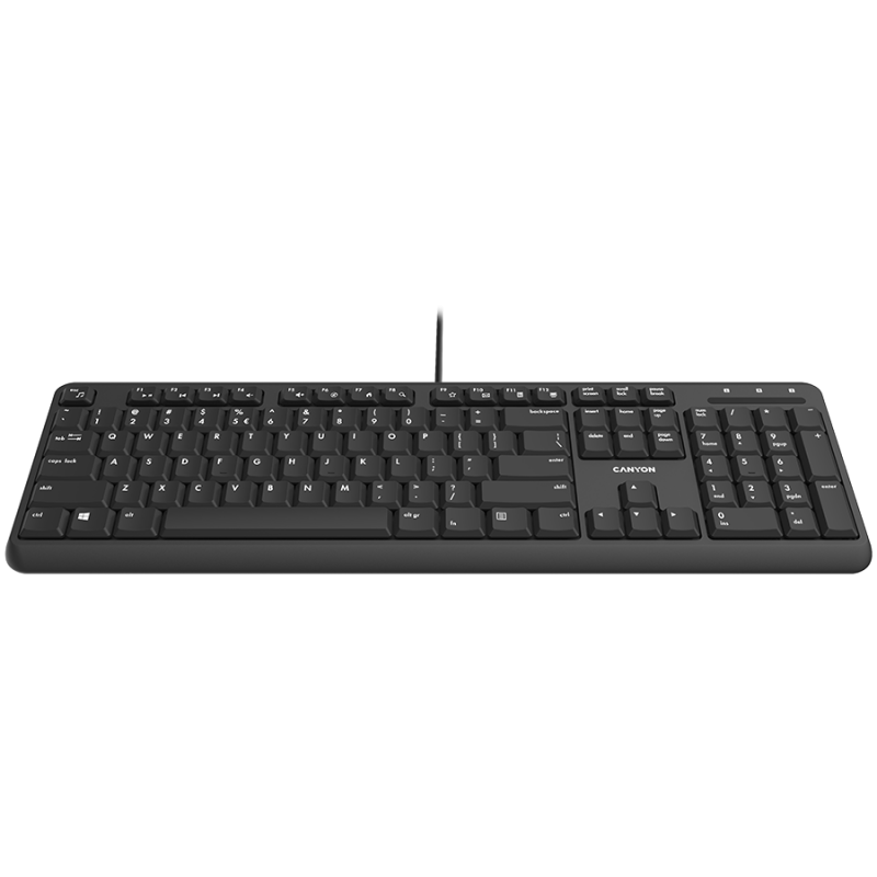wired keyboard with Silent switches ,105 keys,black, 1.5 Meters cable length,Size 442*142*17.5mm,460g,BG layout-CNS-HKB02-BG