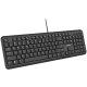 wired keyboard with Silent switches ,105 keys,black, 1.5 Meters cable length,Size 442*142*17.5mm,460g,BG layout-CNS-HKB02-BG