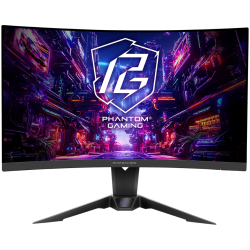 Asrock Curved Gaming Монитор, 27" QHD(2560x1440) VA, Anti-Glare, 180 Hz, 132% sRGB, 5000:1, 16:9, 300 cd/m^2, 178º/178º, 1ms (MPRT), FreeSync, Flicker-free, Tilt, Swivel, Hight adj, VESA, 2x 2W Speaker, 2x HDMI, 1x DP, 1x Audio, Wi-Fi antenna, 3Y