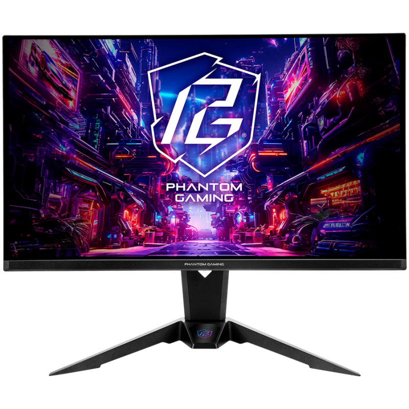 Asrock Gaming Монитор, 27" QHD(2560x1440) OLED, 360 Hz, 138 sRGB, 1 500 000:1, 16:9, 178/ 178, 0.03 ms, 250 nits, AMD FreeSync Premium pro, Height, Swivel, Tilt, 1x HDMI 2.0, 1x DP 1.4, 1x USB-C, 1x Audio (3.5mm), Wi-Fi, 3Y