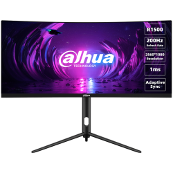 Dahua LM30-E330CA Curved Gaming Монитор, 30" WFHD (2560x1080), VA, 200Hz, 250 nits, 120% sRGB, 21:9, 3000:1, 178°/178°, 1ms, VESA, 2x DP 1.4, 2x HDMI 2.0, 1x Audio out, DC 12V, 4A, 55W.