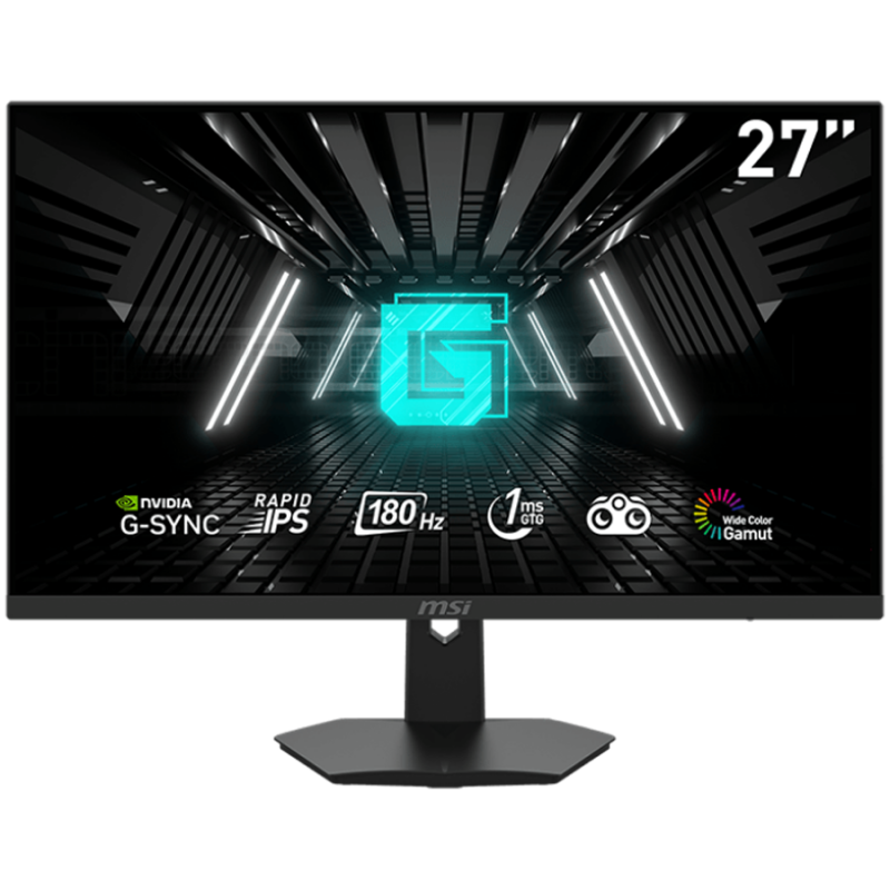MSI G274F Gaming Монитор, 27"" 180Hz, FHD (1920x1080) 16:9, Rapid IPS Anti-glare, 1ms, 250nits, 1000:1, 178°/178°, G-Sync