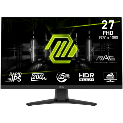 MSI MAG 272F Gaming Монитор, 27" 200Hz, FHD (1920x1080) 16:9, Rapid IPS, 0.5ms, 300nits, 1000:1, 178/178, AMD FreeSync Premium, Tilt, 1x DP, 2x HDMI, 1x Headphone-ou, 3Y Warranty