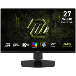 MSI MAG 274QPF E20 Gaming Монитор, 27" 200Hz, WQHD (2560x1440) 16:9, Rapid IPS, 0.5ms, 300nits, 1000:1, 178/178, G-SYNC Compatible, AMD FreeSync Premium, DisplayHDR 400, Adjustable stand, 1x DP, 2x HDMI, 1x Type-C, 1x Headphone out, 3Y Warranty