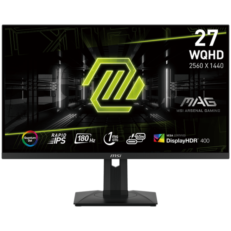 MSI MAG 274QRF QD E2 Gaming Монитор, 27" 170Hz, WQHD(2560x1440) 16:9, Rapid IPS Anti-glare, 1ms, 400nits, 1000:1, 178°/178°