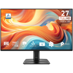 MSI PRO MP275 E14L Professional Business Монитор, 27" 144Hz, FHD (1920x1080) 16:9, IPS Anti-glare, 1ms/4ms, 300nits, 1500:1, 178/178, AMD FreeSync, HDR Ready, Tilt, Speakers, 1x D-Sub(VGA), 1x HDMI, 3Y Warranty