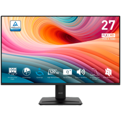 MSI PRO MP275 E2 Professional Business Монитор, 27" 120Hz, FHD (1920x1080) 16:9, IPS Anti-glare, 1ms/4ms, 300nits, 1500:1, 178/178, Adaptive-Sync, HDR Ready, Tilt, Speakers, 1x DP, 1x HDMI, 1x D-Sub, 3Y Warranty