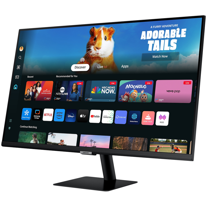 Монитор LED Samsung LS27DM500EUXDU M5 Smart, 27" FHD FLAT 16:9 (1920x1080) VA 60Hz, 250 cd/㎡, 3000:1, 4ms, 178/178, USB Hub
