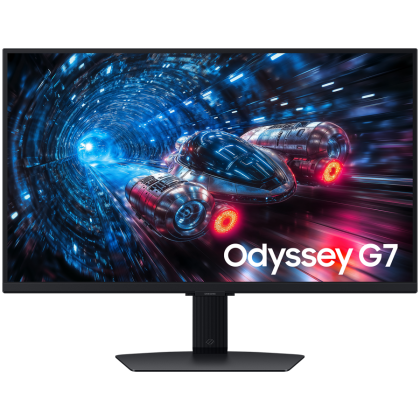 Монитор LED Samsung Odyssey G7 LS27FG702EUXEN 27", 3840x2160, 4K UHD, 180Hz / FHD 360Hz Dual Mode, IPS, HDR10, 16:9, 1000:1, 350 cd/m2, 1ms GTG, 178/178, 99% sRGB, DP 1.4, HDMI 2.1, Flicker-free, Tilt, Height Adjust, 2Y