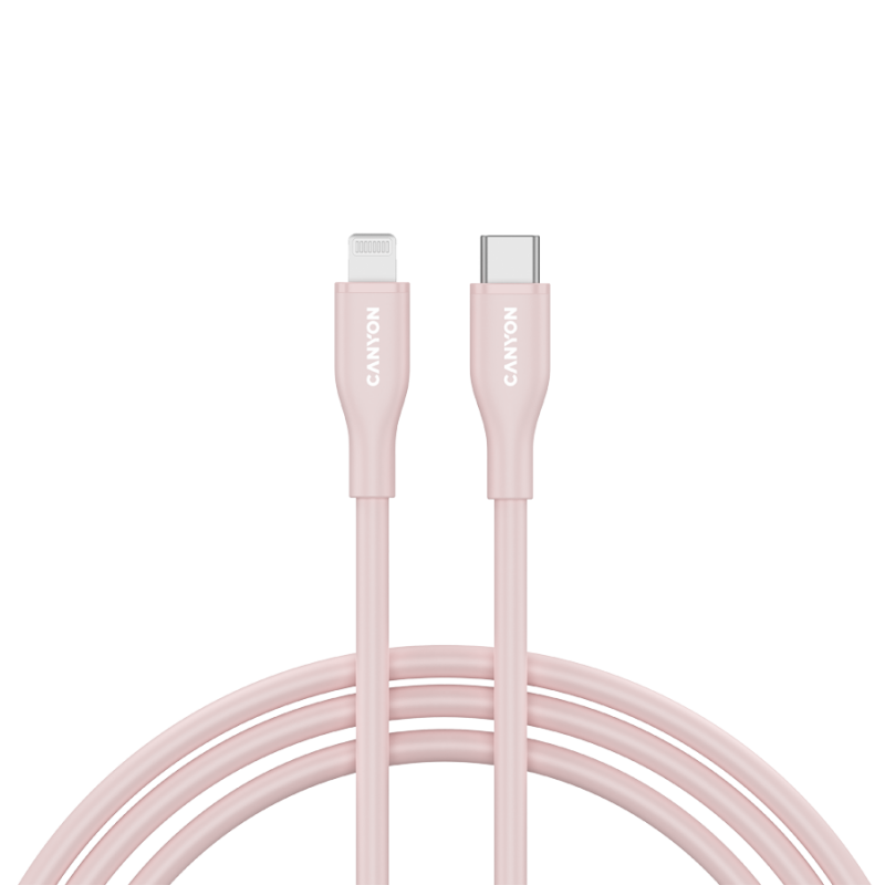 CANYON cable CLNM60 C-L 60W MFI 1m Silicon Pink, CNS-CLNM60SC10PS