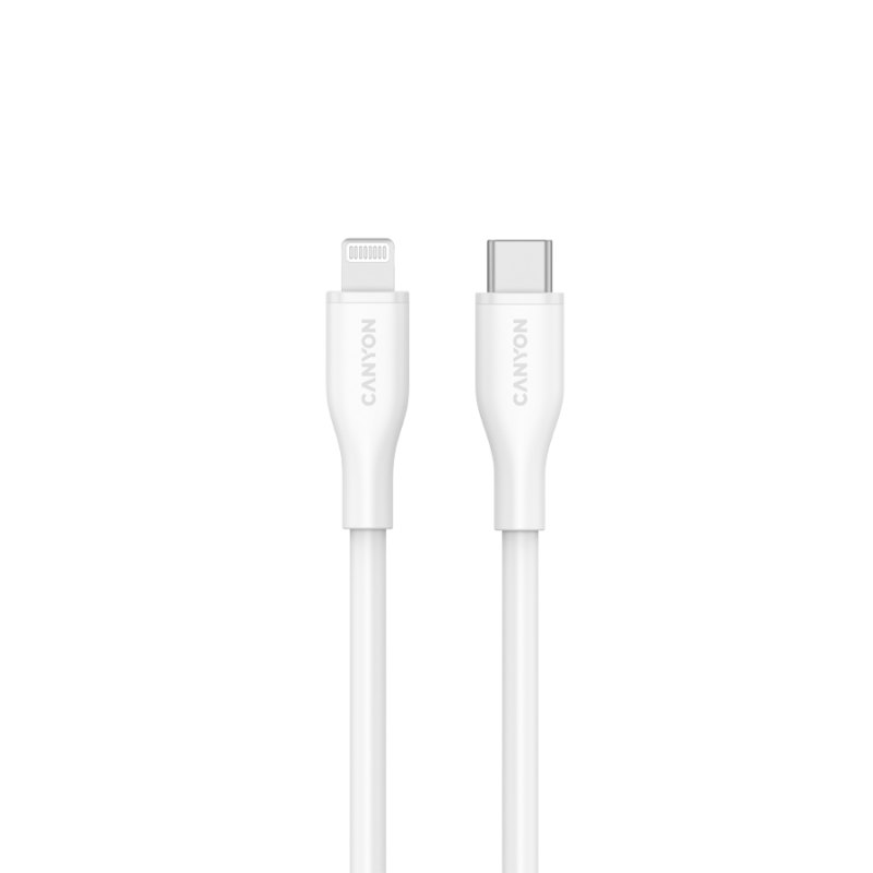 CANYON cable CLNM60 C-L 60W MFI 1m Silicon White, CNS-CLNM60SC10W