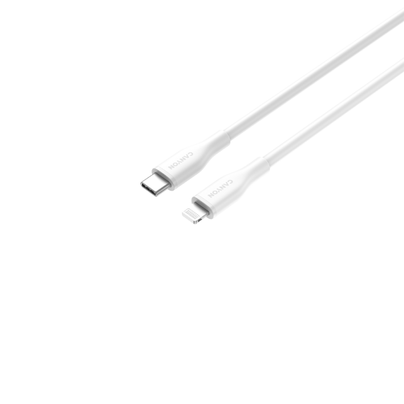 CANYON cable CLNM60 C-L 60W MFI 1m Silicon White, CNS-CLNM60SC10W