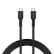 CANYON cable OnWire 60CL C-C 60W COLOR Braided 1m Black, CND-CCAP60AB10B