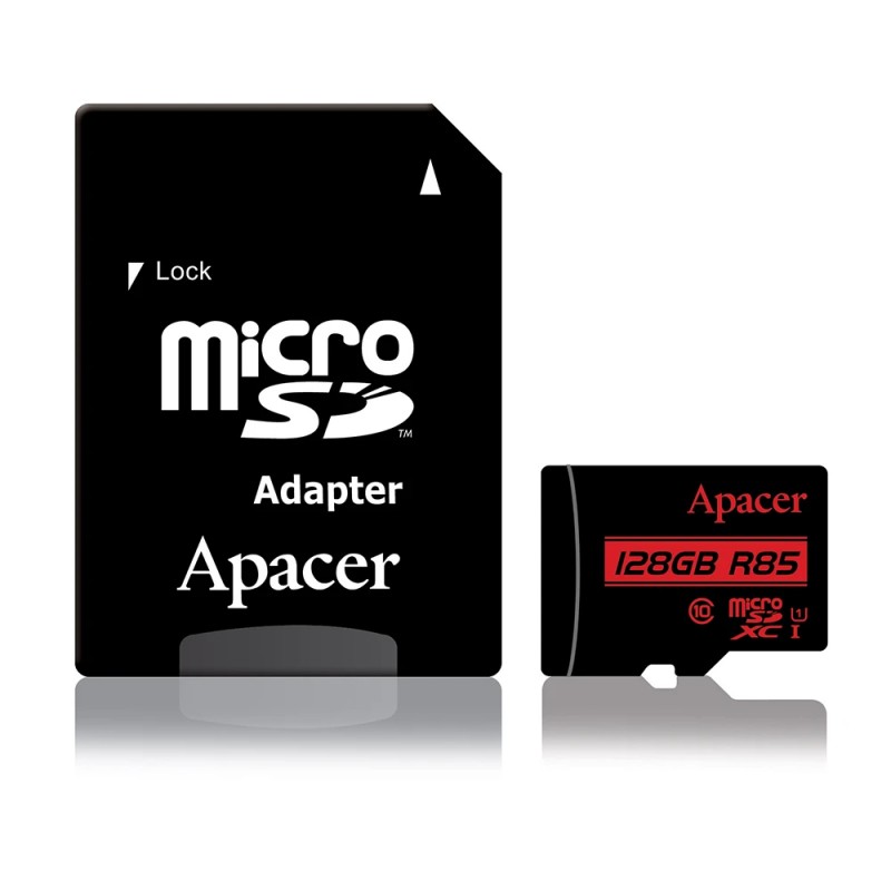 Apacer карта памет microSDXC 64GB UHS-I U1 R85 Class10, Adapter - AP64GMCSX10U5-R, AP64GMCSX10U5-R