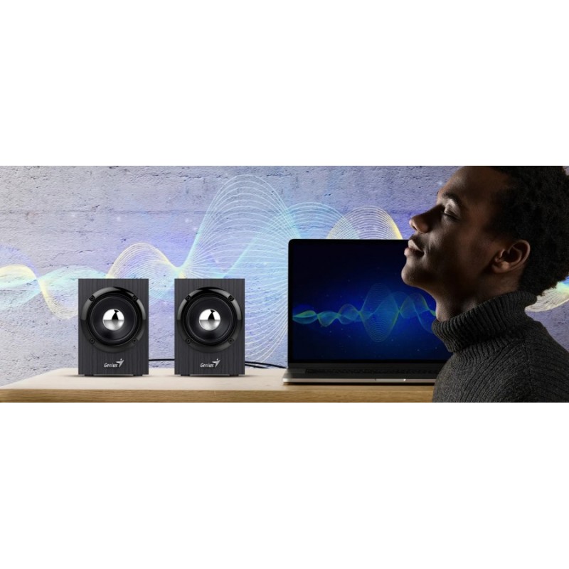 Genius тонколони Speakers 2.0 - SP-HF385BT - 4W RMS, Bluetooth 5.0, Wood