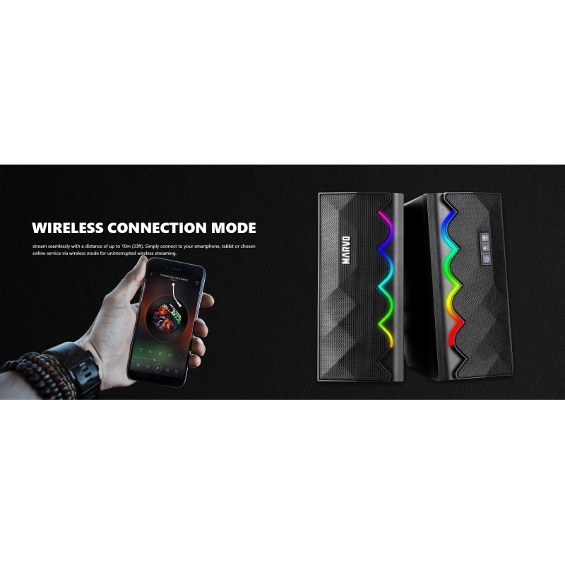 Marvo Тонколони Gaming Speakers 2.0 6W Bluetooth RGB - MARVO-SG-269-MARVO-SG-269