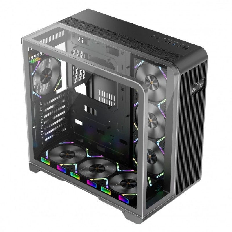 1stPlayer кутия Case ATX - RT7 Black - LED display, RT7-BLACK