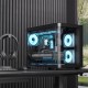 AeroCool кутия Case mATX - P300C-G-BK-v1 - 3 x 120 mm Infinity Mirror A-RGB