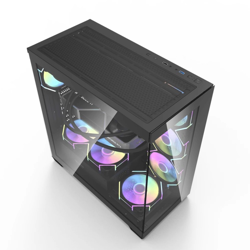 Darkflash кутия Case ATX - DS900 Black - USB-C, DS900-BK