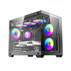 Darkflash кутия Case mATX - B275 PRO Black - 6 x 120 mm Infinity Mirror A-RGB