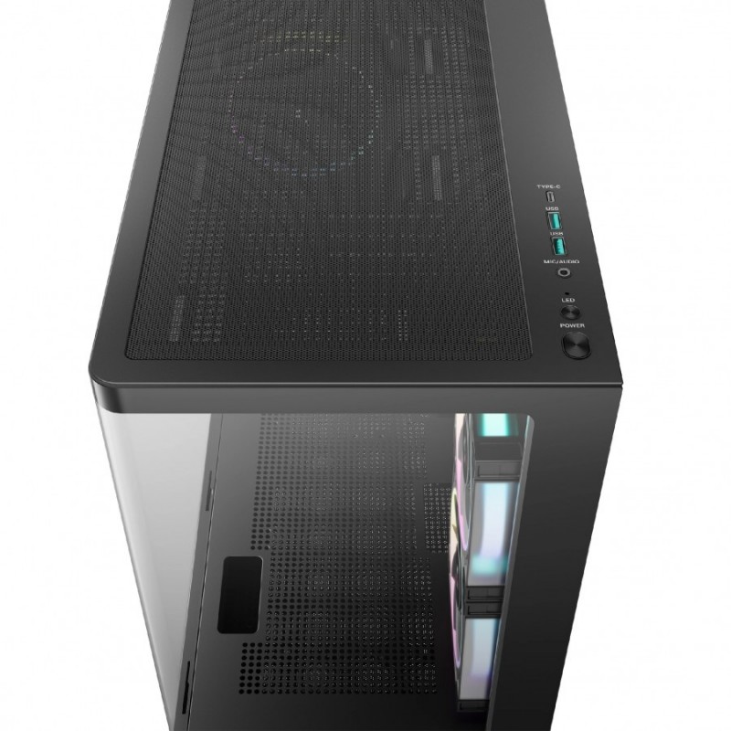 DeepCool кутия Case ATX - CG380U 3F - 3 ARGB Fans, USB-C
