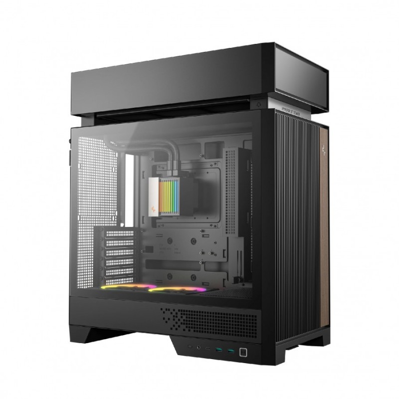 DeepCool кутия Case ATX - CL6600 - Modular Split-Chamber, 360 mm AIO Pre-Installed, 2 ARGB fans