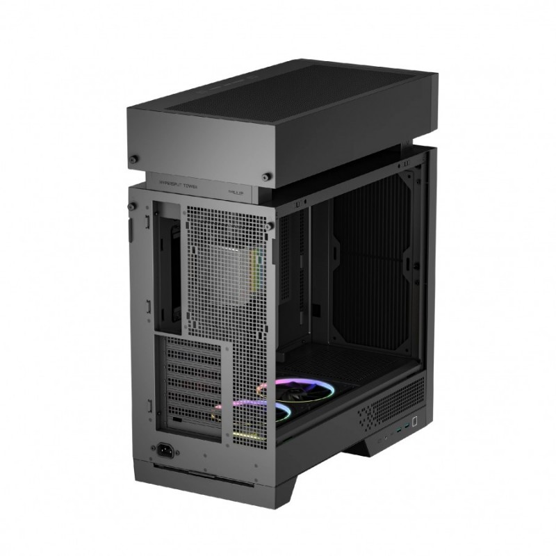 DeepCool кутия Case ATX - CL6600 - Modular Split-Chamber, 360 mm AIO Pre-Installed, 2 ARGB fans