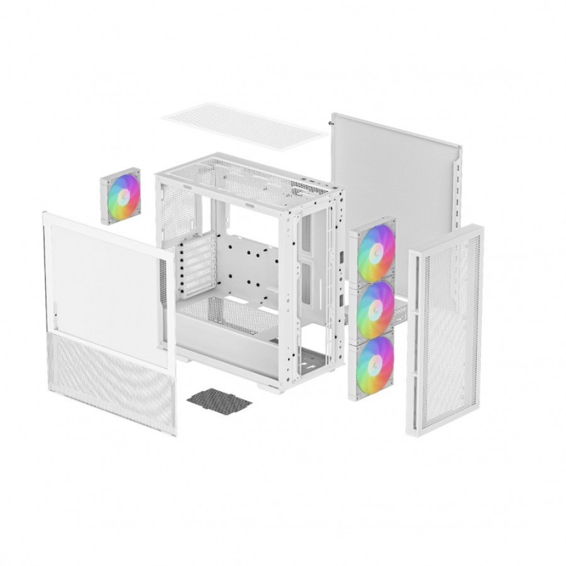 DeepCool кутия Case EATX - CH560 A-RGB White, R-CH560-WHAPE4-G-1