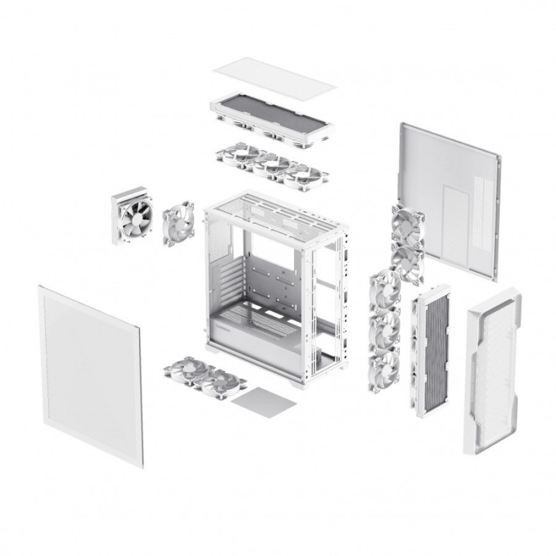 Gamemax кутия Case EATX - SIEGE White - Addressable RGB, GM-14100901688