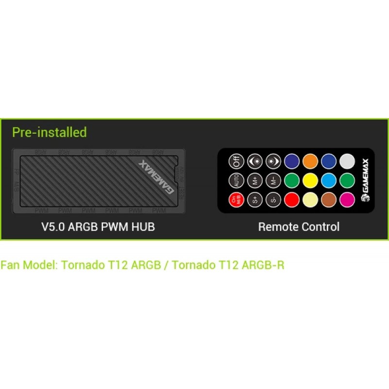 Gamemax кутия Case EATX - Vista 2 AB - 3 x 120 mm Addressable RGB