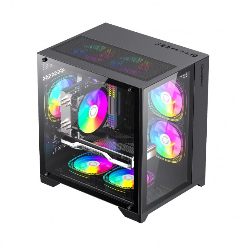 Gamemax кутия Case mATX - Infinity Mini Black, GM-14100902041