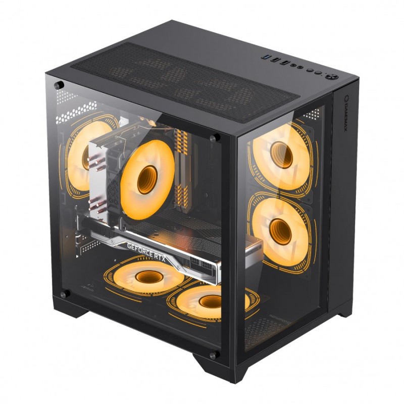 Gamemax кутия Case mATX - Infinity Mini Black, GM-14100902041