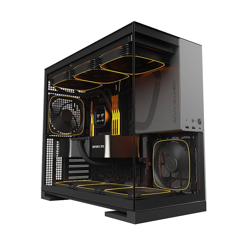 Geometric Future кутия Case EATX - Model 5 Black/Grey - 5 x 140 mm aRGB fans included, GEO-M5F-BG