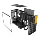 Geometric Future кутия Case EATX - Model 5 Vent Black/Yellow - 5 x 140 mm aRGB fans included, GEO-M5VF-BY