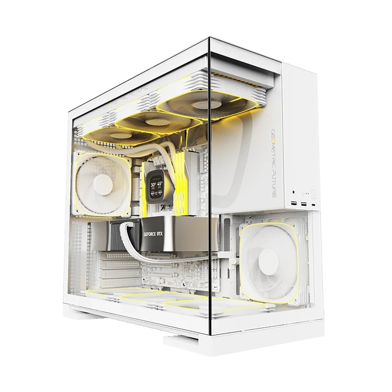 Geometric Future кутия Case EATX - Model 5 White - 5 x 140 mm aRGB fans included, GEO-M5F-W