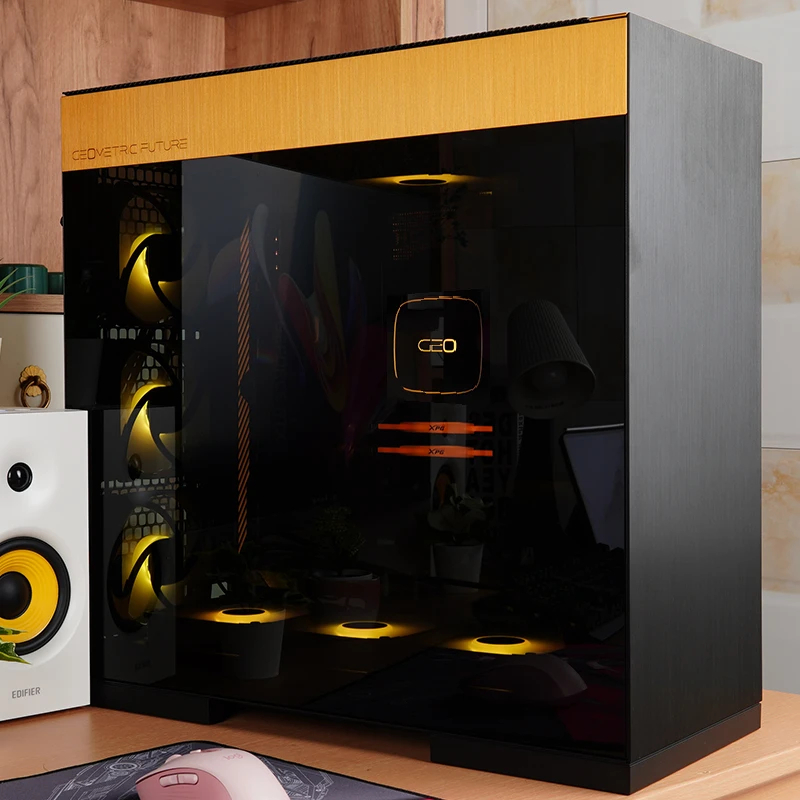 Geometric Future кутия Case EATX - Model 8 Dharma Black/Gold, 1AM8DMBG00AA0