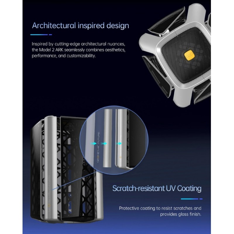 Geometric Future кутия Case mATX - Model 2 THE ARK Mesh White, 1AM2AKWT00101