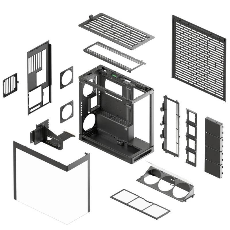 HAVN кутия Case E-ATX - HS 420 VGPU Edition Black - PCIe Gen 5 riser included