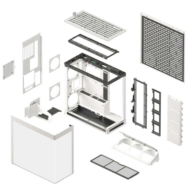 HAVN кутия Case E-ATX - HS 420 VGPU Edition White - PCIe Gen 5 riser included