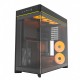 Montech кутия Case ATX - HS02 PRO (B) - 5 x 120 mm ARGB Fans, USB-C, Black, MONTECH-HS02-PRO-BK