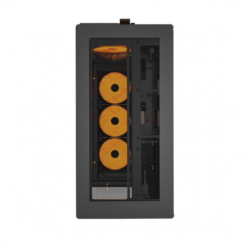 Montech кутия Case ATX - HS02 PRO (B) - 5 x 120 mm ARGB Fans, USB-C, Black, MONTECH-HS02-PRO-BK