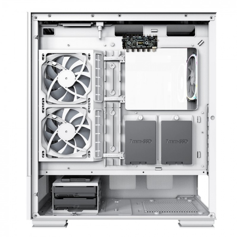 Montech кутия SKY TWO, Mid-tower Case, TG, 4x120mm ARGB Fans, White, MONTECH-SKY-TWO-WH