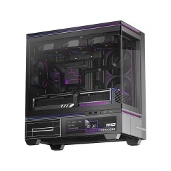 Thermalright кутия Case mATX - TL-M10 Vision Black - 4 x 120 mm ARGB included, 9.16 inch LCD Display, USB-C