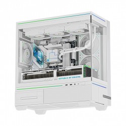 Thermalright кутия Case mATX - TL-M10 White - 4 x 120 mm ARGB included, USB-C