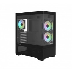Zalman кутия Case ATX - Chronix BLACK V2 - 3 x 120 mm A-RGB, USB-C, Tempered Glass