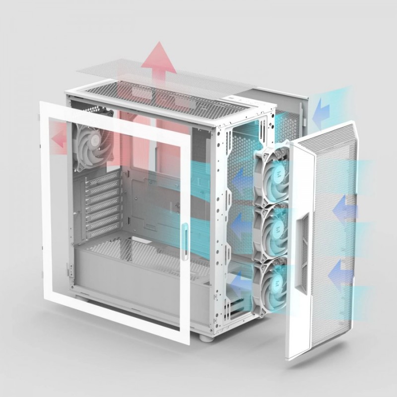Zalman кутия Case ATX - I3 NEO V2 White - RGB, Mesh