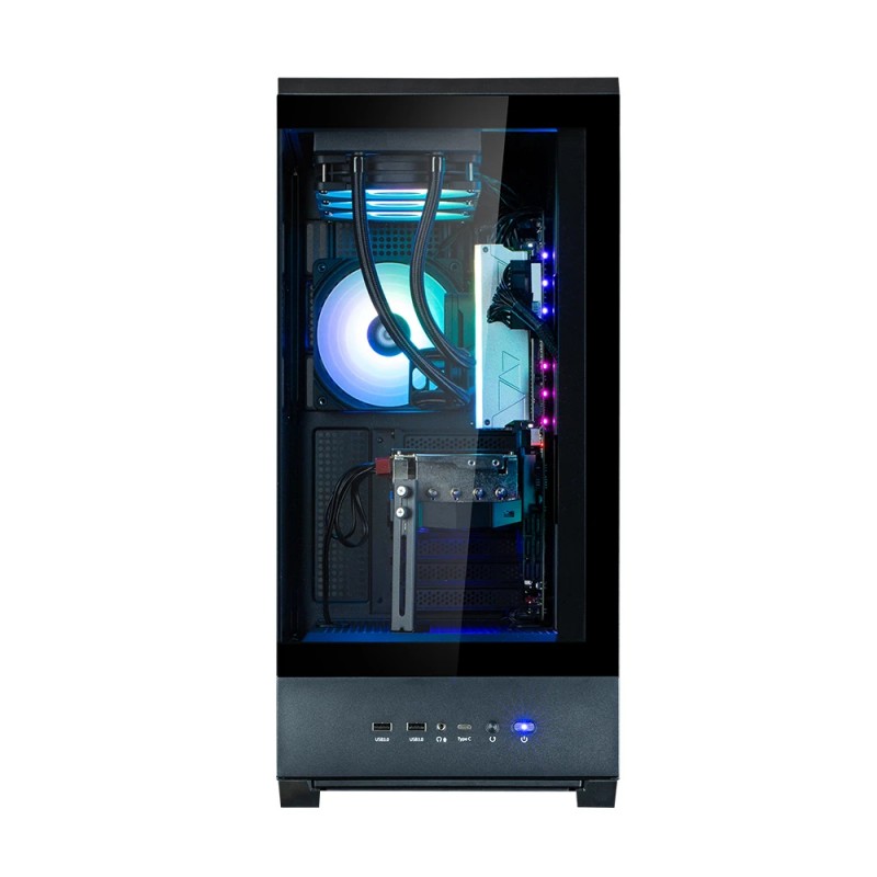 Zalman кутия Case ATX - P50 DS Black - Digital Display, Addressable RGB, ZM-P50-DS-BK