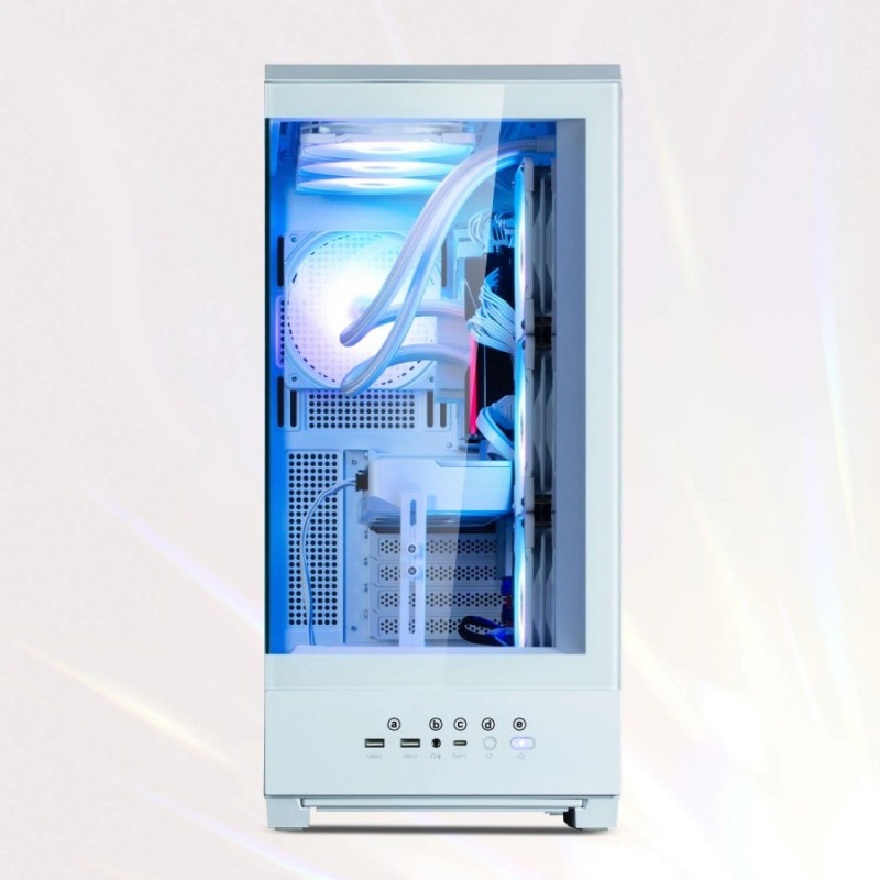 Zalman кутия Case ATX - P50 DS White - Digital Display, Addressable RGB, ZM-P50-DS-WH